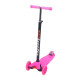 Детска сгъваема тротинетка 21st Scooter със светещи силиконови колела, розова 5