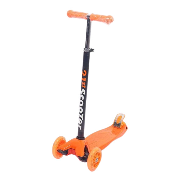 Детска сгъваема тротинетка 21st Scooter със светещи силиконови колела – Оранжева 5