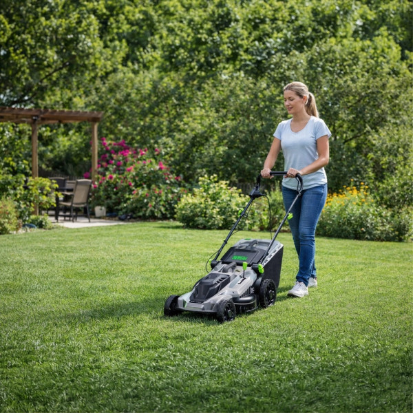Мощна електрическа косачка за трева 2400W – 50 литра кош и 5 степени на косене