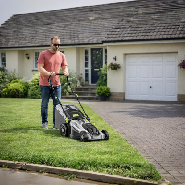 Мощна електрическа косачка за трева 2400W – 50 литра кош и 5 степени на косене 4