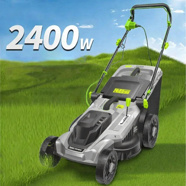 Мощна електрическа косачка за трева 2400W – 50 литра кош и 5 степени на косене 6