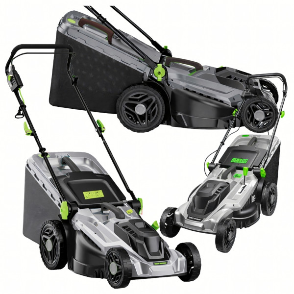 Мощна електрическа косачка за трева 2400W – 50 литра кош и 5 степени на косене