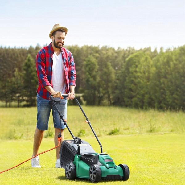 Електрическа косачка за трева 1600W – Лека и мощна, 32 см ширина, 30L кош, 3 нива на косене 2