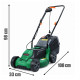 Електрическа косачка за трева 1600W – Лека и мощна, 32 см ширина, 30L кош, 3 нива на косене 7