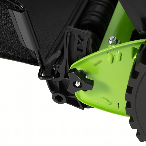 Ръчна косачка за трева с кош 40 см (16"), 5 остриета, регулируема височина 17–33 мм – Тиха, екологична и прецизна 9