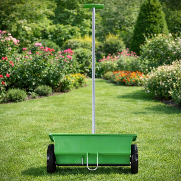 Ръчна градинска сеялка 6L с колела – разпръсквач за семена, торове, пясък и сол с 5-степенно регулиране 5