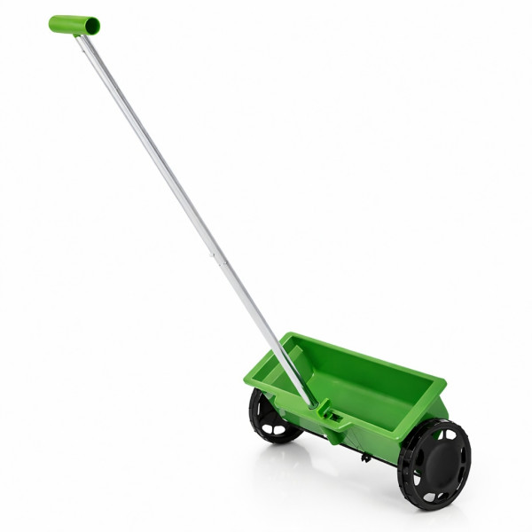 Ръчна градинска сеялка 6L с колела – разпръсквач за семена, торове, пясък и сол с 5-степенно регулиране 9