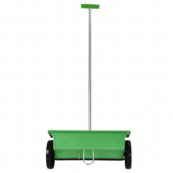 Ръчна градинска сеялка 6L с колела – разпръсквач за семена, торове, пясък и сол с 5-степенно регулиране