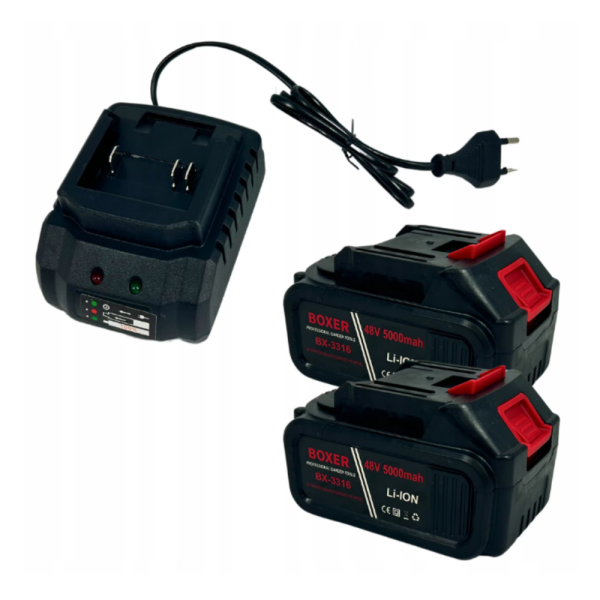 Акумулаторен верижен трион BOXER BX-3316 48V – 2 батерии + куфар, мощен и удобен