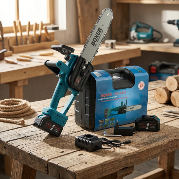 Акумулаторен верижен трион 12" (30 см) 36V – 2 батерии 6Ah за мощно и удобно рязане