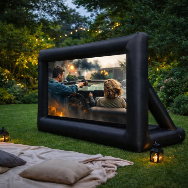 Надуваем проекционен екран за събития и кино на открито – Перфектен за партита и прожекции 3