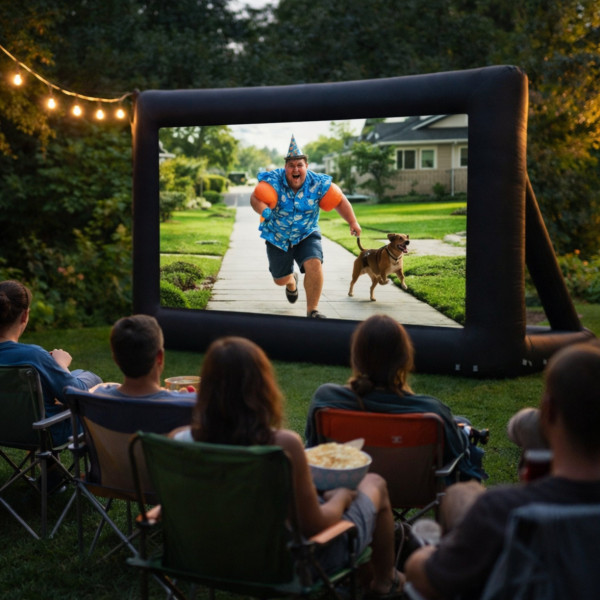 Надуваем проекционен екран за събития и кино на открито – Перфектен за партита и прожекции