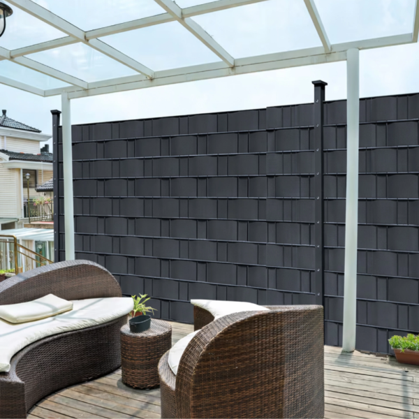 Антрацитна оградна лента 19 см x 35 м – UV устойчива и лесна за монтаж 3