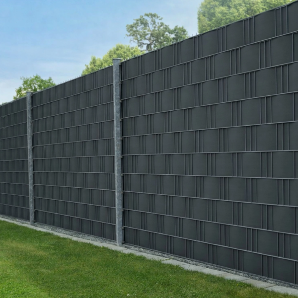 Антрацитна оградна лента 19 см x 35 м – UV устойчива и лесна за монтаж 4