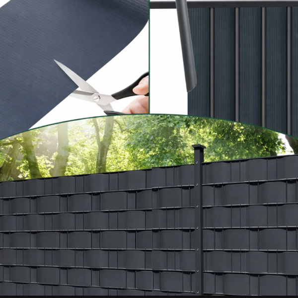 Антрацитна оградна лента 19 см x 35 м – UV устойчива и лесна за монтаж 6