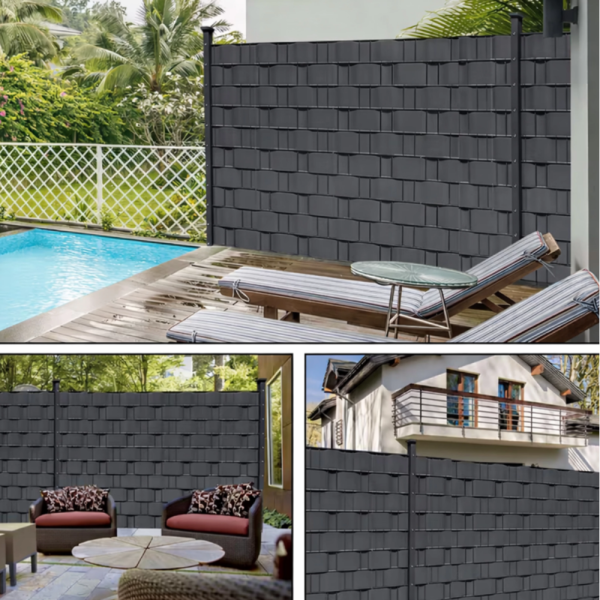 Антрацитна оградна лента 19 см x 35 м – UV устойчива и лесна за монтаж