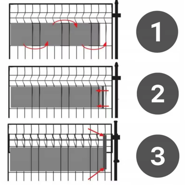 Антрацитна оградна лента 19 см x 35 м – UV устойчива и лесна за монтаж 9