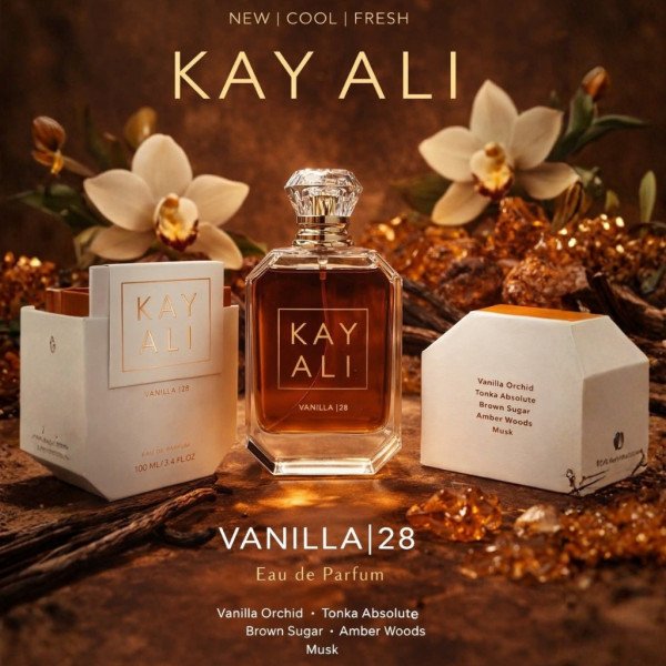 Луксозен парфюм Kayali Vanilla28, EDP, 100мл - Изтънчен шедьовър от жасмин, мадагаскарска ванилия и бразилска тонка
