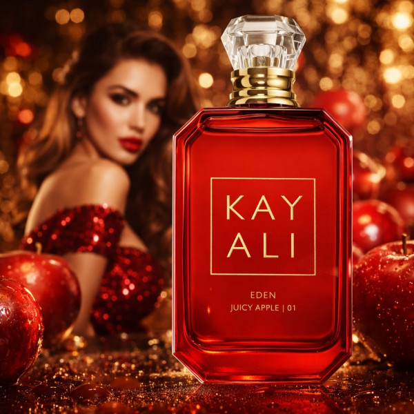 Парфюм Kayali Eden Juicy Apple 01, EDP, 100 мл - Неустоимо изкушение с аромат на червена ябълка и горски плодове