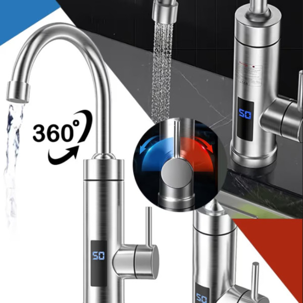 Електрически смесител за моментално загряване на водата с Led дисплей