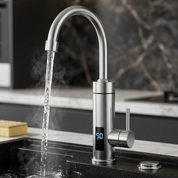 Електрически смесител за моментално загряване на водата с Led дисплей 2