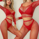 Еротичен комплект 2 части в червено - модерна визия и съблазнителен стил 5