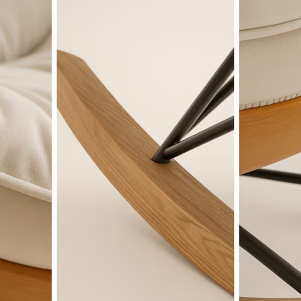 Елегантен люлеещ се стол с удобна възглавница за максимален комфорт 7