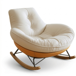 Елегантен люлеещ се стол с удобна възглавница за максимален комфорт