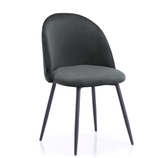 Дизайнерски сив стол FARO – тапициран, стабилен и удобен 3