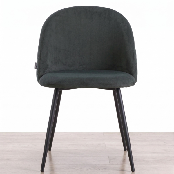 Дизайнерски сив стол FARO – тапициран, стабилен и удобен 1