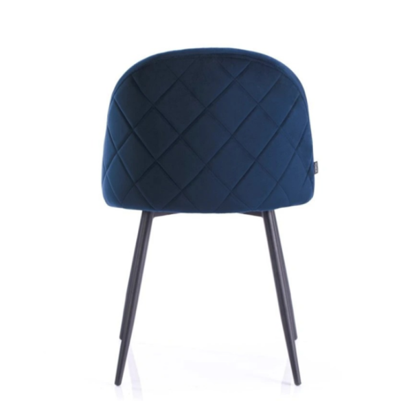 Дизайнерски син стол FARO – тапициран, стабилен и удобен