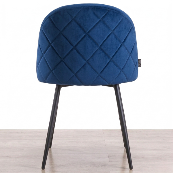 Дизайнерски син стол FARO – тапициран, стабилен и удобен