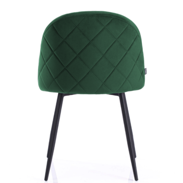 Дизайнерски зелен стол FARO – тапициран, стабилен и удобен