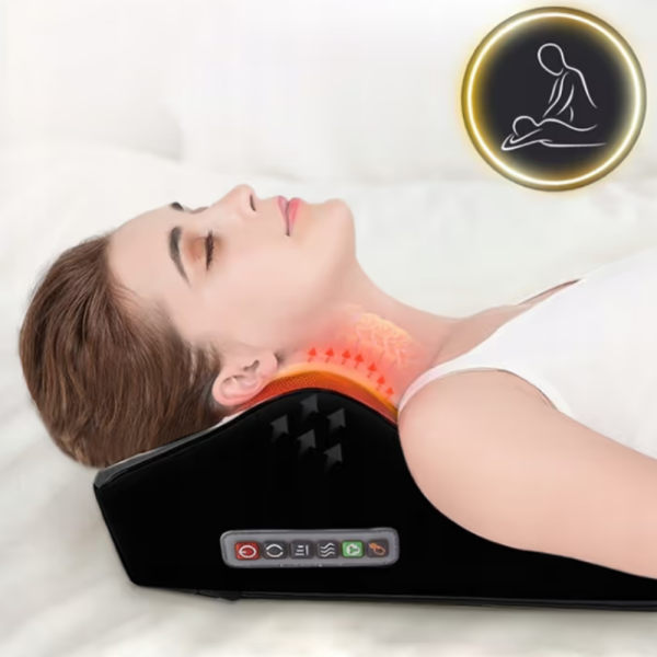 Ергономична масажна възглавница - 3 нива на интензивност и загряваща функция за пълен релакс