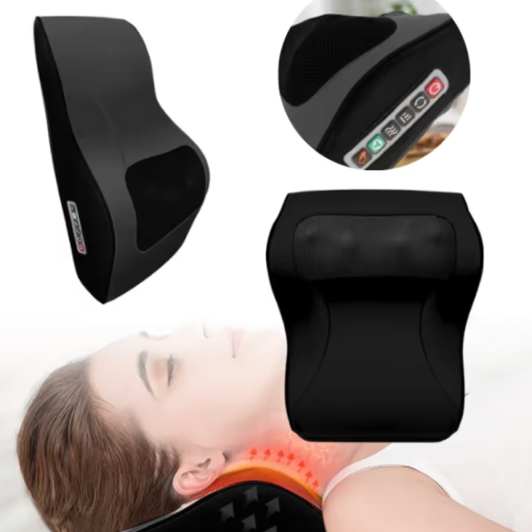 Ергономична масажна възглавница - 3 нива на интензивност и загряваща функция за пълен релакс