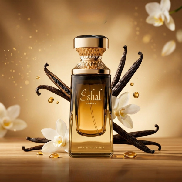 Дамски парфюм Paris Corner Eshal Vanilla, 100 мл – Сладък и чувствен аромат с нотки на захар, жасмин и карамел