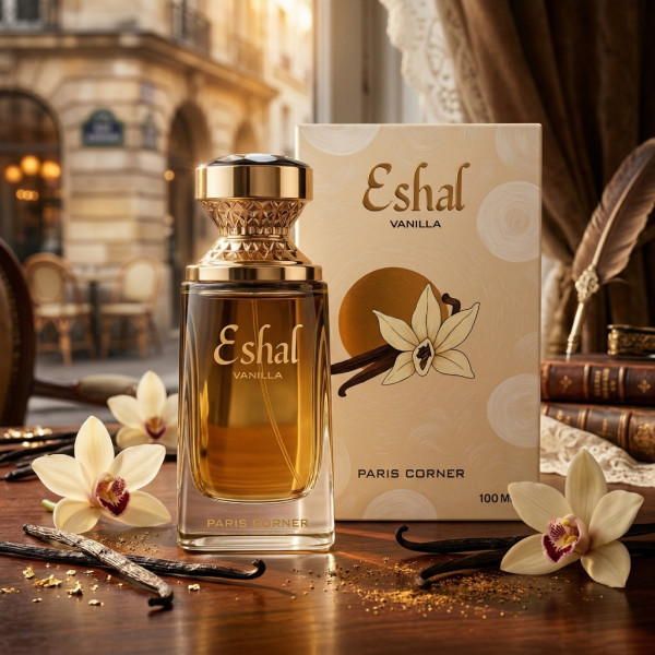 Дамски парфюм Paris Corner Eshal Vanilla, 100 мл – Сладък и чувствен аромат с нотки на захар, жасмин и карамел 3