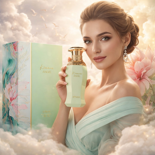 Дамски парфюм Afnan Kiaana Angel, EDP, 100 мл - Ориенталско изкушение с нотки на шамфъстък, сладолед и плодове