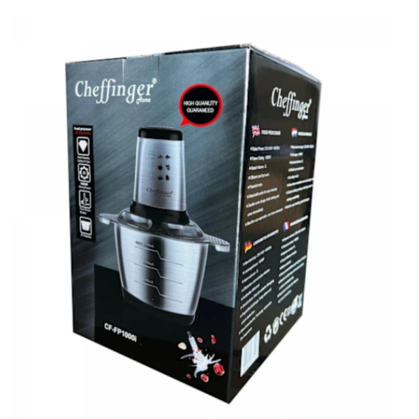 Кухненски робот Cheffinger 3L, 1000W – мощен с 2 скорости, мултифункционален чопър