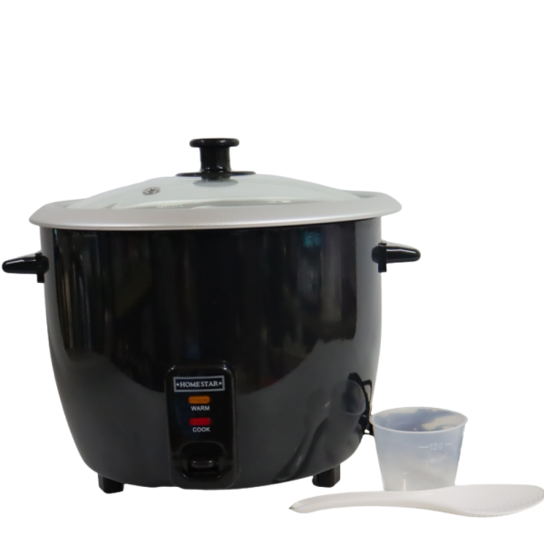 Мощна електрическа оризоварка HS-RC2.2 - 2.2 литра / 900W – инокс корпус, Cool Touch дръжки, автоматично превключване 5