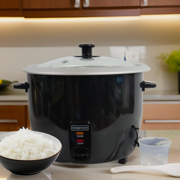 Мощна електрическа оризоварка HS-RC2.2 - 2.2 литра / 900W – инокс корпус, Cool Touch дръжки, автоматично превключване 4