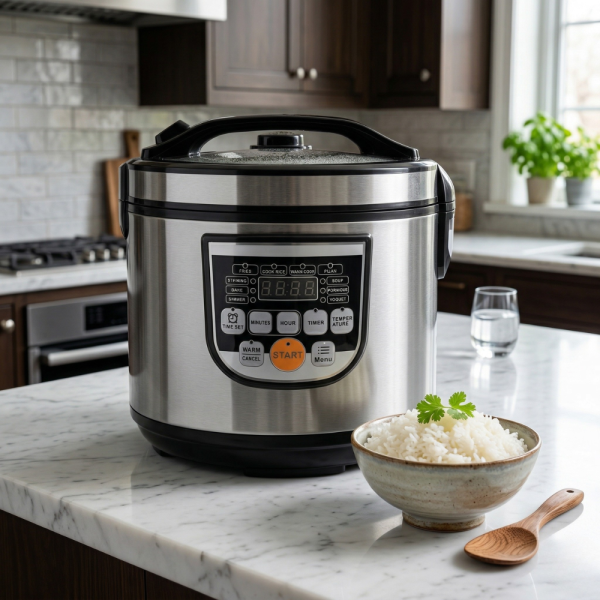 Оризоварка Cheffinger CF-RC5.0, 5L, 900W – XXL капацитет, таймер, инокс капак 3