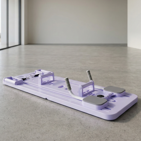 Фитнес дъска за пилатес 3 в 1 – ластици за съпротивление, таймер и стойка за телефон 1