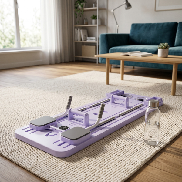 Фитнес дъска за пилатес 3 в 1 – ластици за съпротивление, таймер и стойка за телефон 2