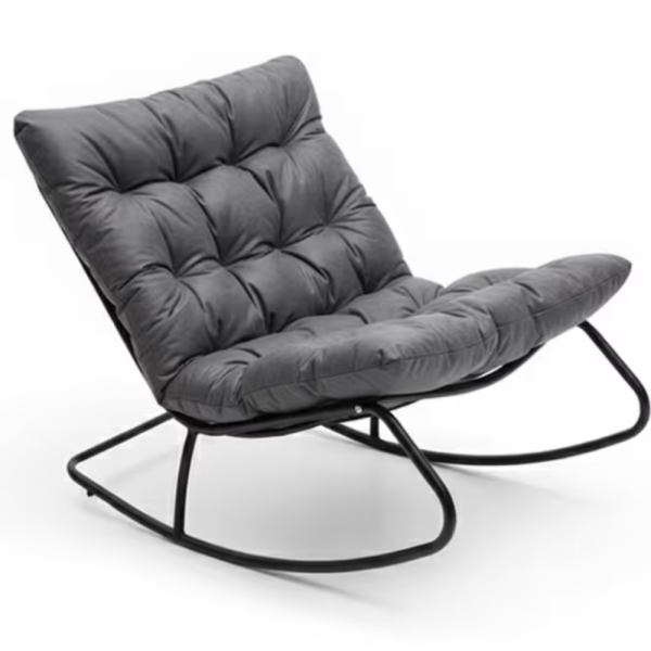 Комфортен люлеещ се стол с дебела възглавница – идеален за релакс у дома и навън 1