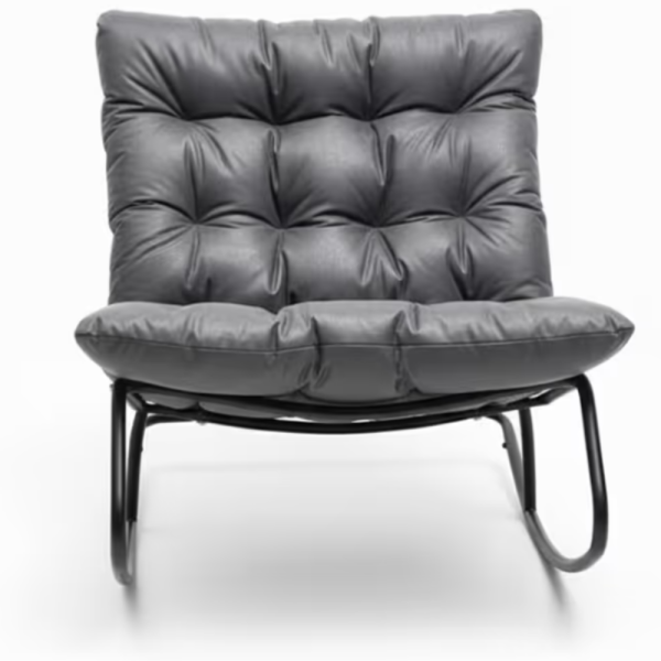 Комфортен люлеещ се стол с дебела възглавница – идеален за релакс у дома и навън