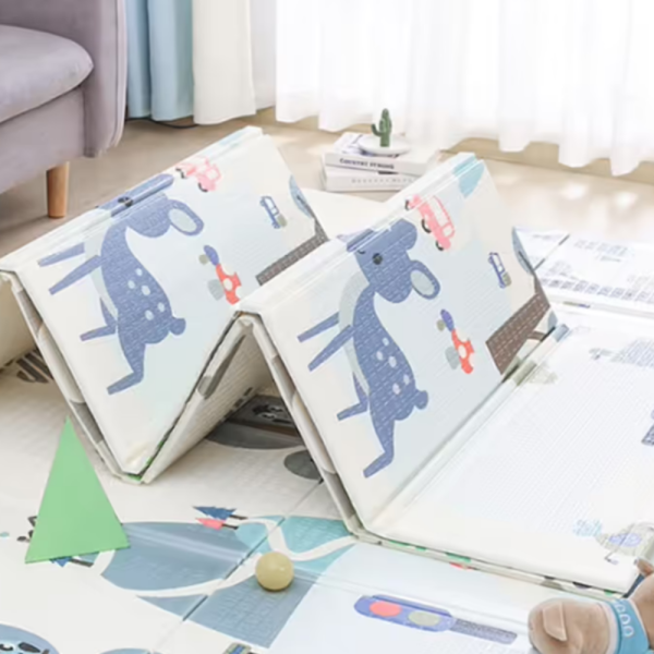 Двулицев образователен детски килим Азбука, цифри и животни 180 х 200 см - водоустойчив, сгъваем 3