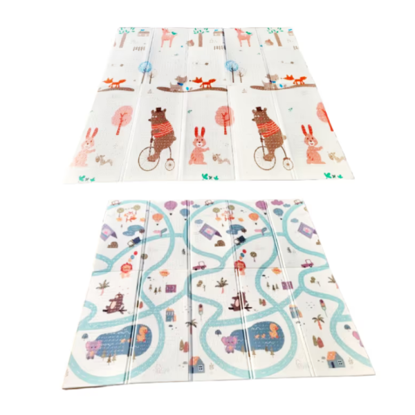 Двулицев образователен детски килим Горски лабиринт 180 х 200 см - водоустойчив, сгъваем 5