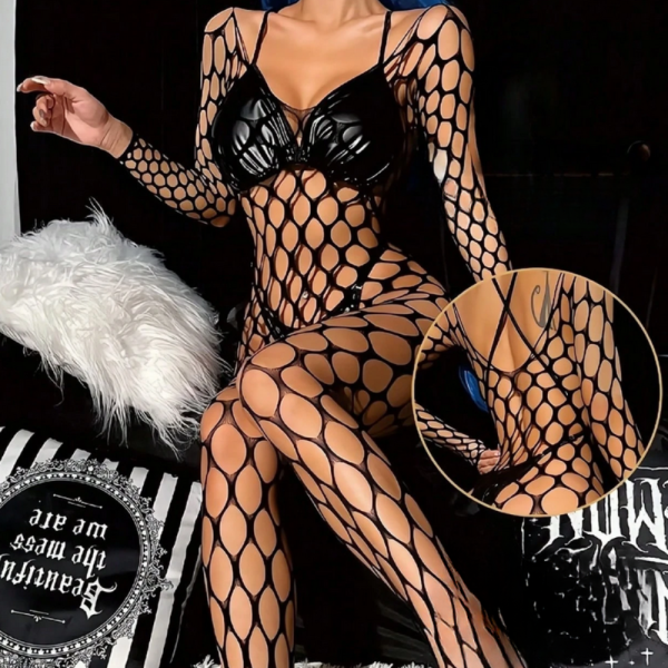 Еротично цяло мрежесто боди - сексапил и увереност