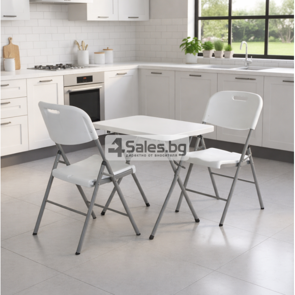Комплект 2 броя сгъваеми кетъринг столове за градина и събития - удобни и издръжливи